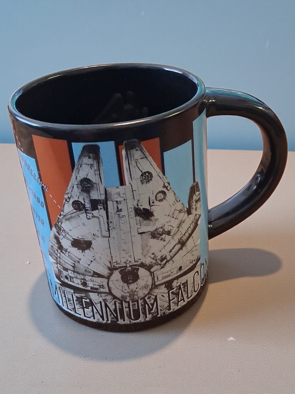 Millennium Falcon Ceramic Coffee Mug - Black & Blue